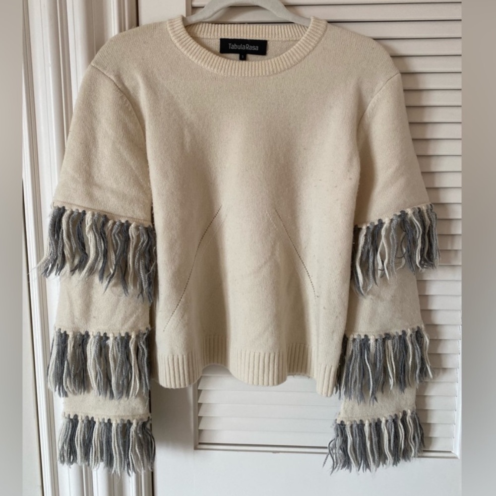 Tabula Rasa Wool Sweater with Fringe - Picture 5 of 10